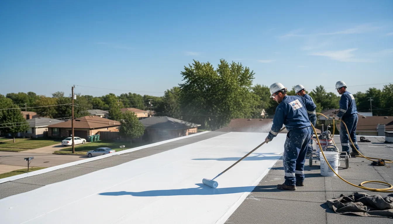 Commercial roof coating in Maud, OK near me